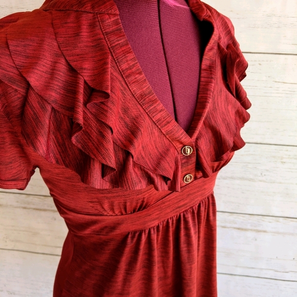 HeartSoul Red Ruffle Top - Picture 2 of 3